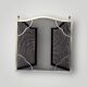 Antique brushed steel and brass fireplace screen – foldable – 1960s