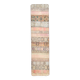 Tapis Runner Vintage Patchwork, Motifs Tribaux, Tons Pastel & Terre, 66x265 cm