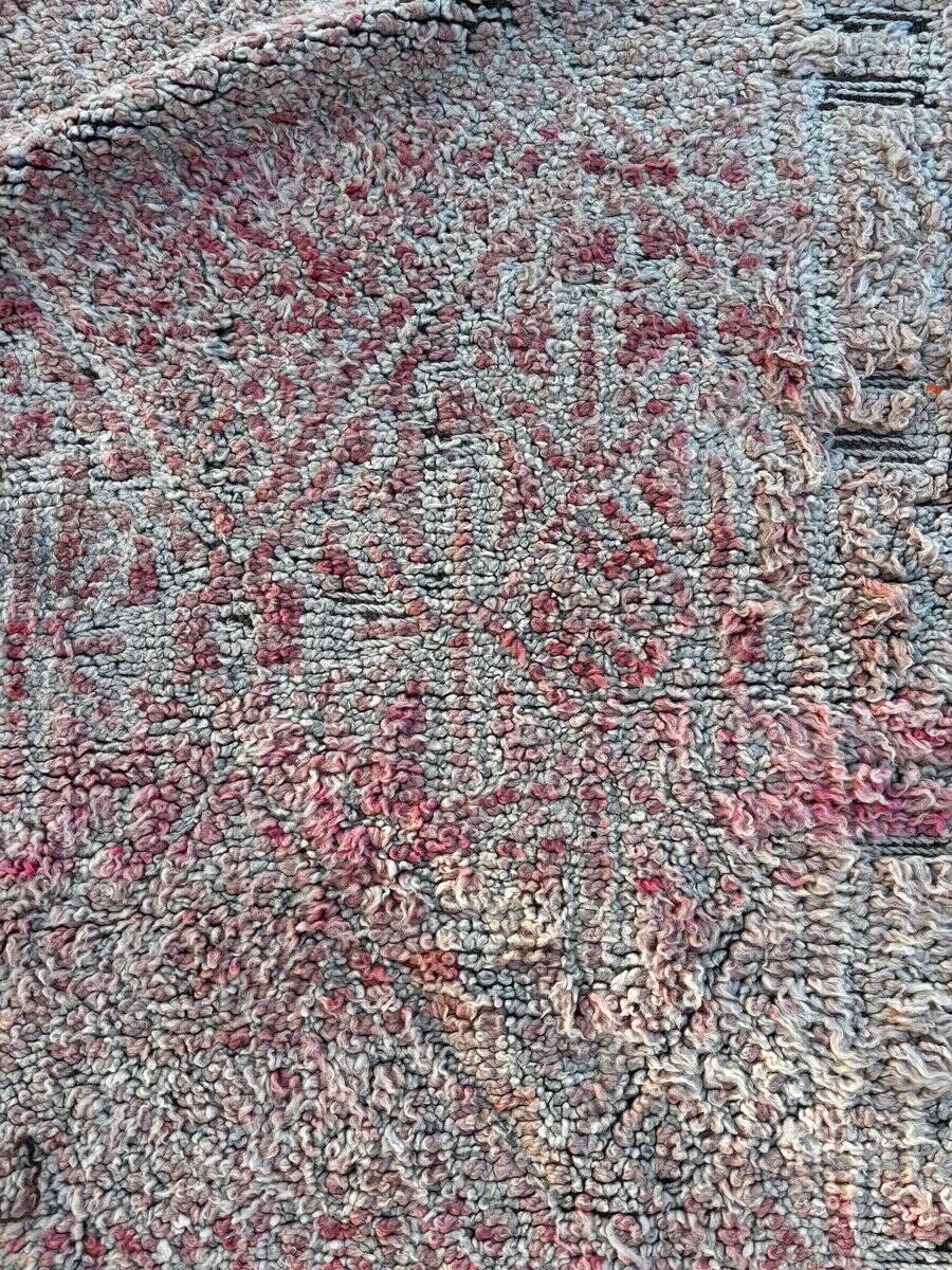 Large Berber Bohemian carpet Boujad, pink Moroccan wool carpet.