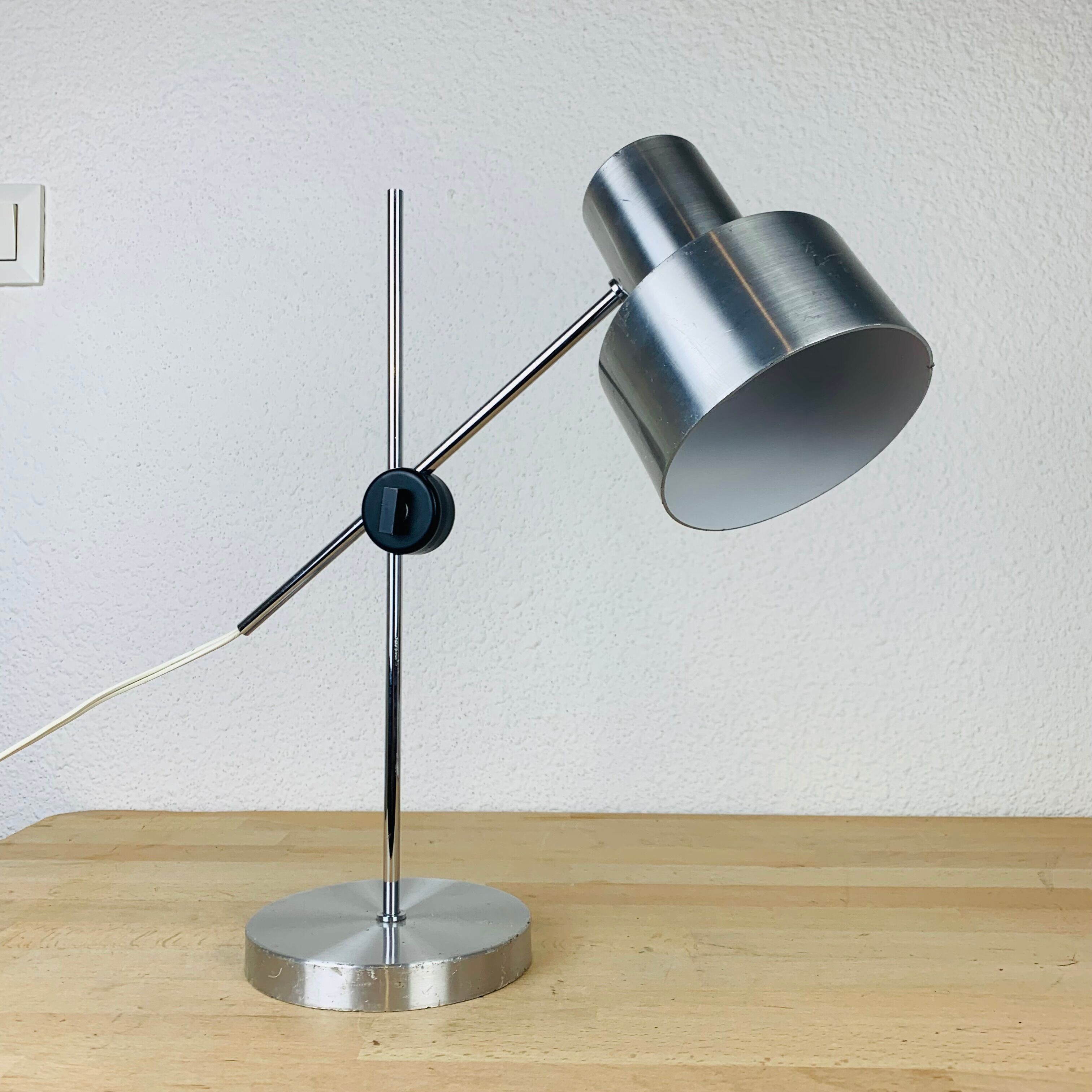 Vintage lamp brushed aluminum 50/60s