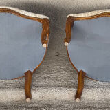 Pair of louis xv style convertible armchairs