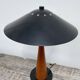 1980s metal and wood lamp