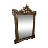 Old gilded stucco mirror