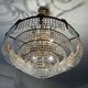 Old bronze waterfall chandelier with crystal tassels