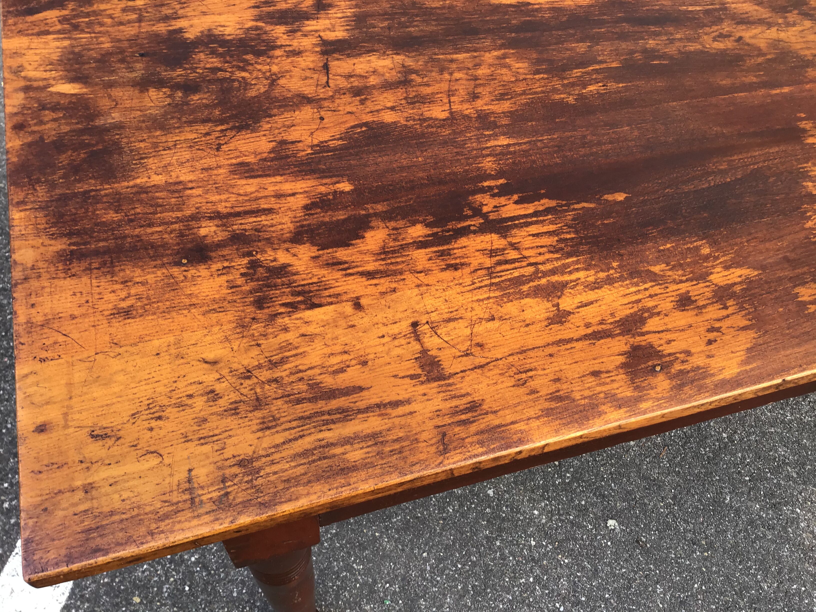Vintage fir farm table
