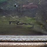 Signed oil painting on gilded wooden frame