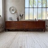 Enfilade teck XL années 60 constructiviste