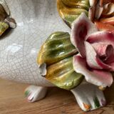 Bassano table planter, splashing flowers Italy