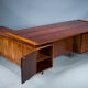Executive Desk with Sideboard in Rosewood by Arne Vodder for Sibast Møbelfabrik, Denmark, 1950s
