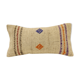 Housse coussin vintage 20x40 cm kilim