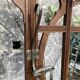 Old wooden entrance coat rack