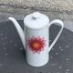 Arzberg Germany white porcelain coffee pot, numbered, designer motif