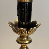 Lampadaire de parquet ananas en laiton