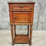 Antique bedside table sideboard with marble 40 x 77 cm