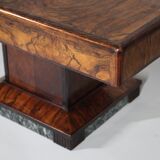 Art Deco Dining Table in Walnut Burl, 1930s