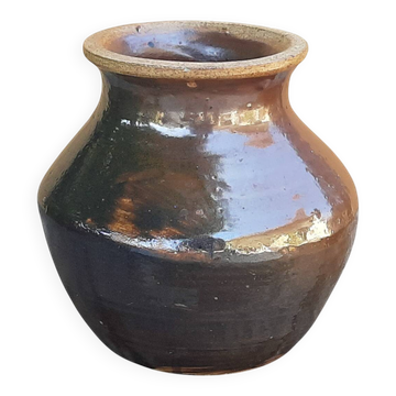 Vase en grès émaillé vintage années 70