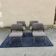 Paire de fauteuils chauffeuses Eurosit tweed gris 1970