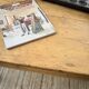 Pine and oak farmhouse table with multiple drawers, communal type, 240cm.
