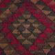 Burgundy Geometric Tribal Kilim Runner Rug, 80x342Cm