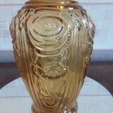 Art Deco vase amber glass