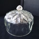 Cloche à fromage en verre pressé moulé