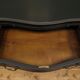 Antique black painted serpentine bachelors chest of drawers