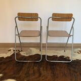 Pair of LALLEMAND folding chairs