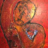 Oil on canvas olivier bony art brut singulier outsider