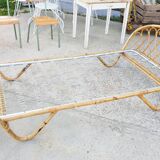Rattan basket bed