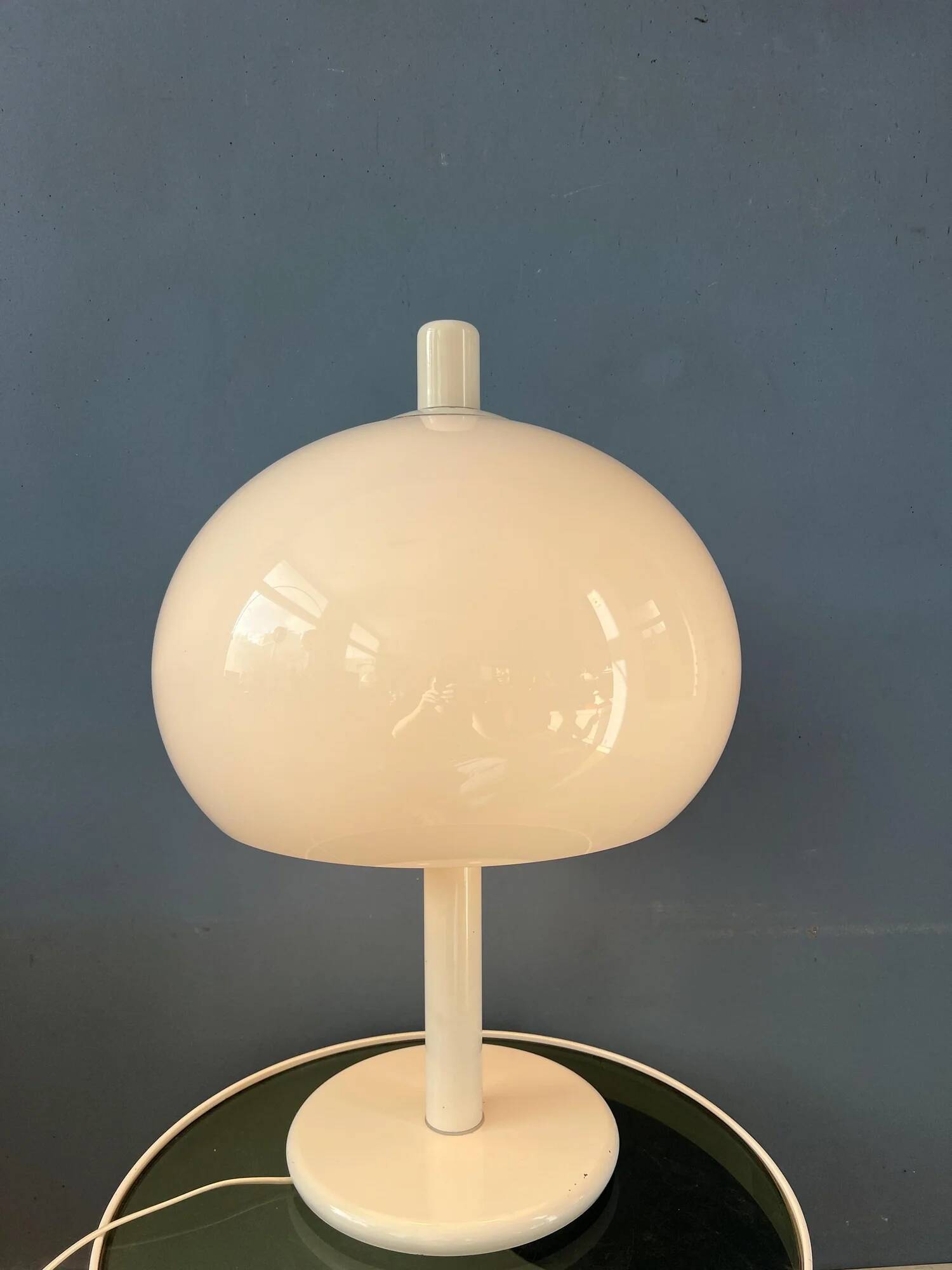 Lampe de table champignon vintage blanche Dijkstra style spatial