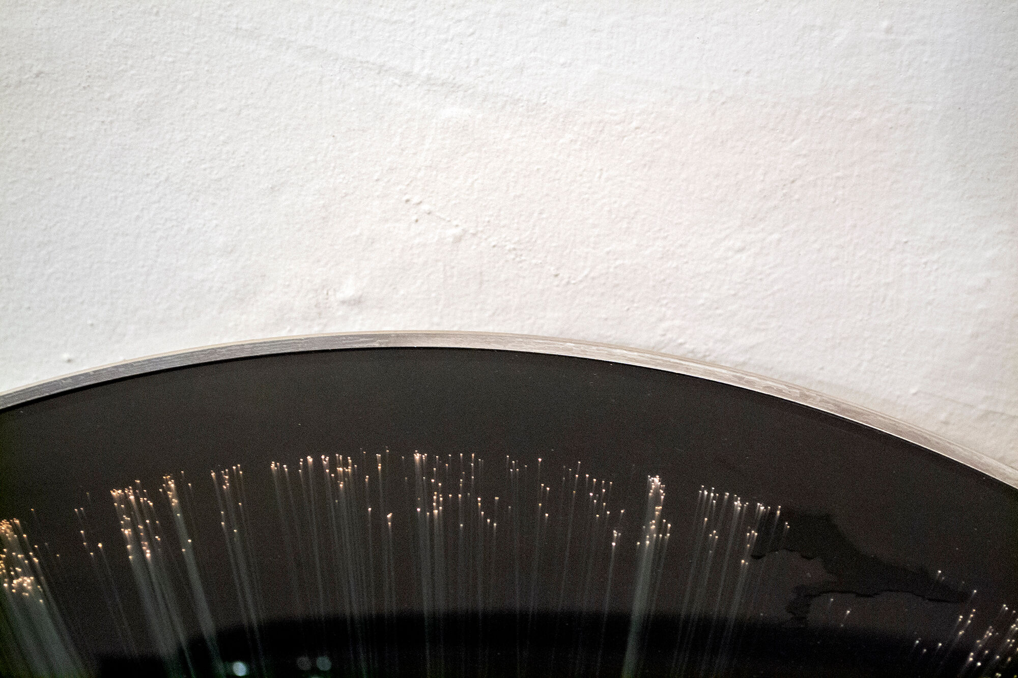 Fiber optic lamp that changes color in psychedelic kinetic style Italy 70s