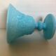 Blue opaline footed bowl vase Italy
