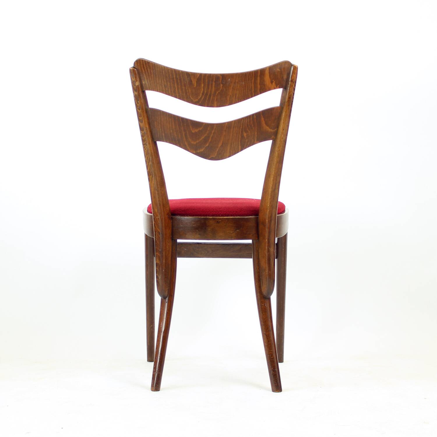 Set Of 4 Dining Chairs In Oak & Walnut, Czechoslovakia 1960s