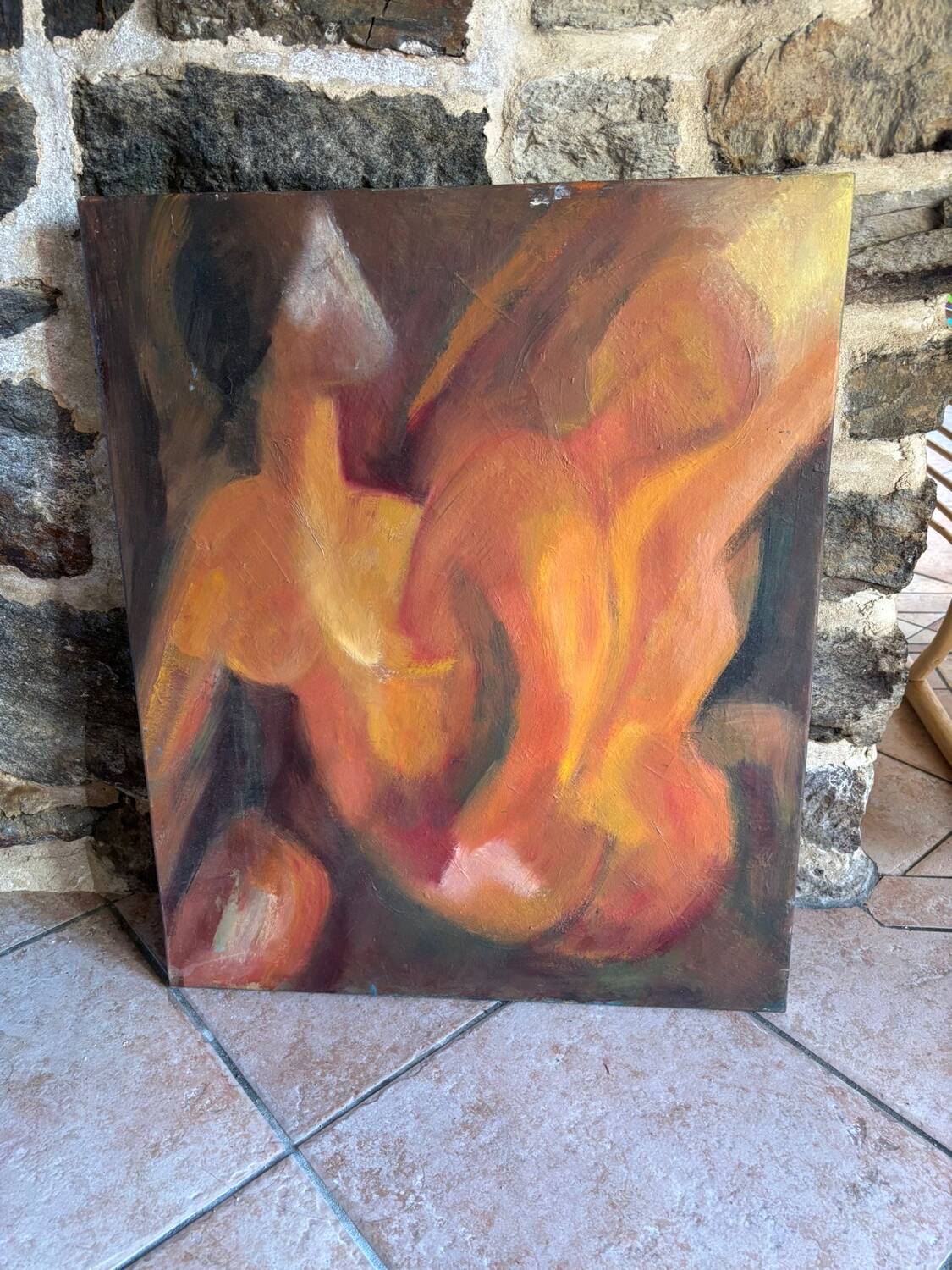 Oil on canvas female nude