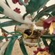 Vintage Floral chandelier in painted sheet metal