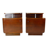 Set Of 2 Bauhaus Bedside Tables, Czechoslovakia 1950s