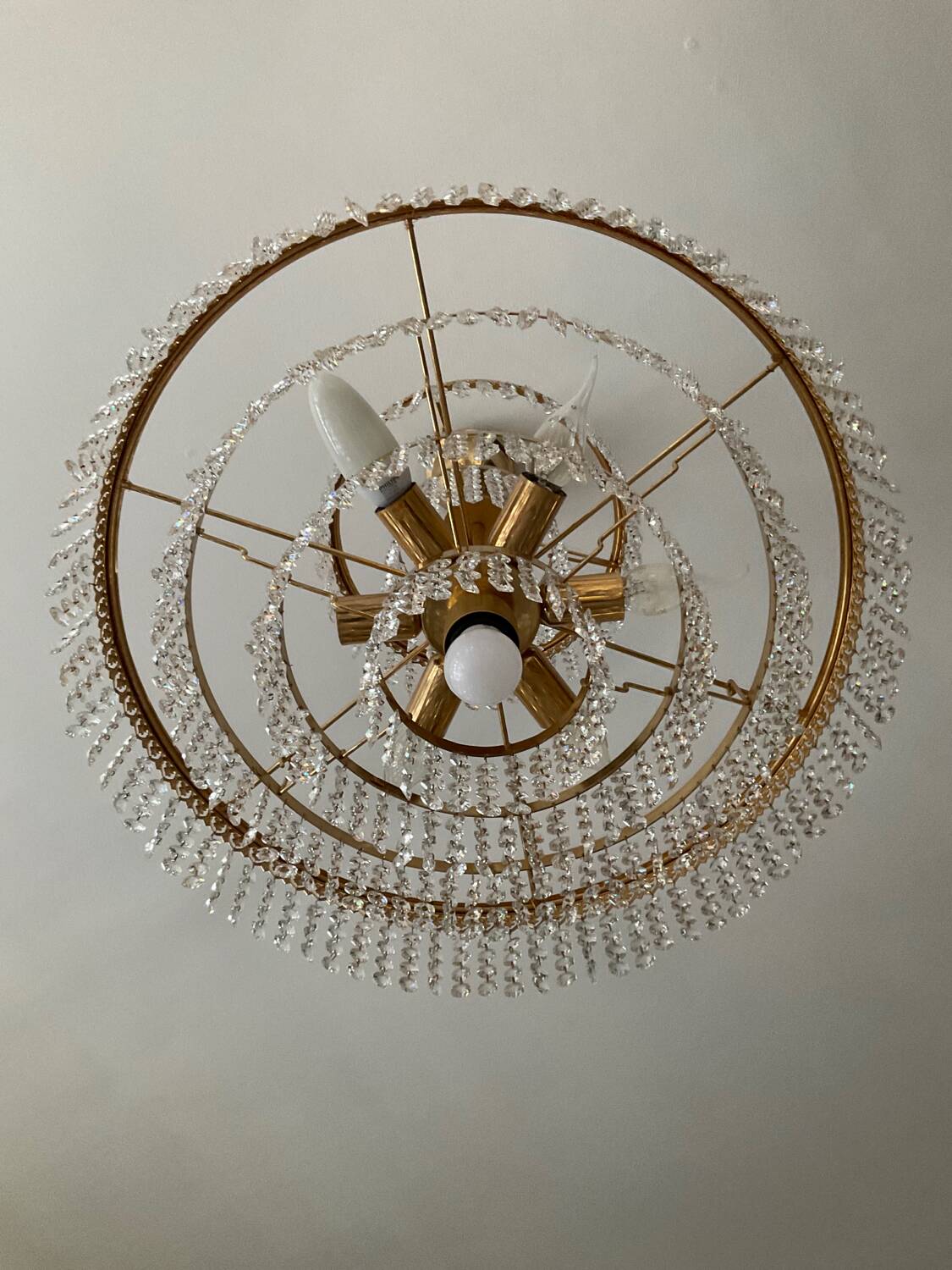 Vintage Crystal Tassel Cascade Chandelier