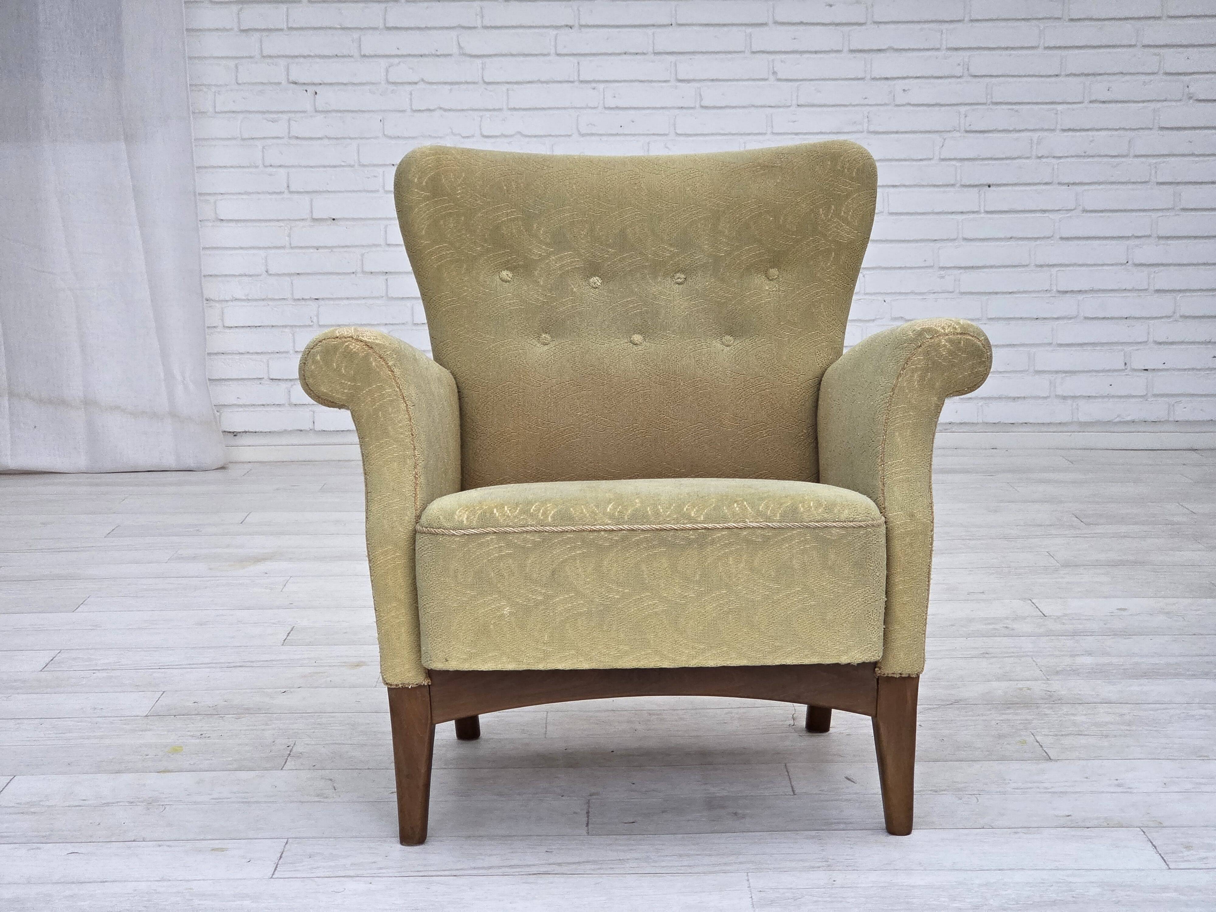 1960s, Danish armchair by Fritz Hansen, series 8000/8020, original.