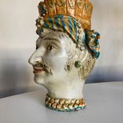 Vase céramique italienne Caltagirone Sicile 1960