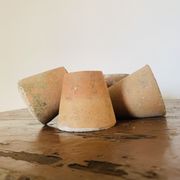 Lot de 5 pots en terre cuite circa 1930 graineterie