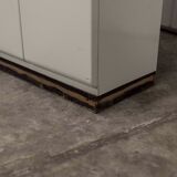 Bathroom cabinet in white metal 1960