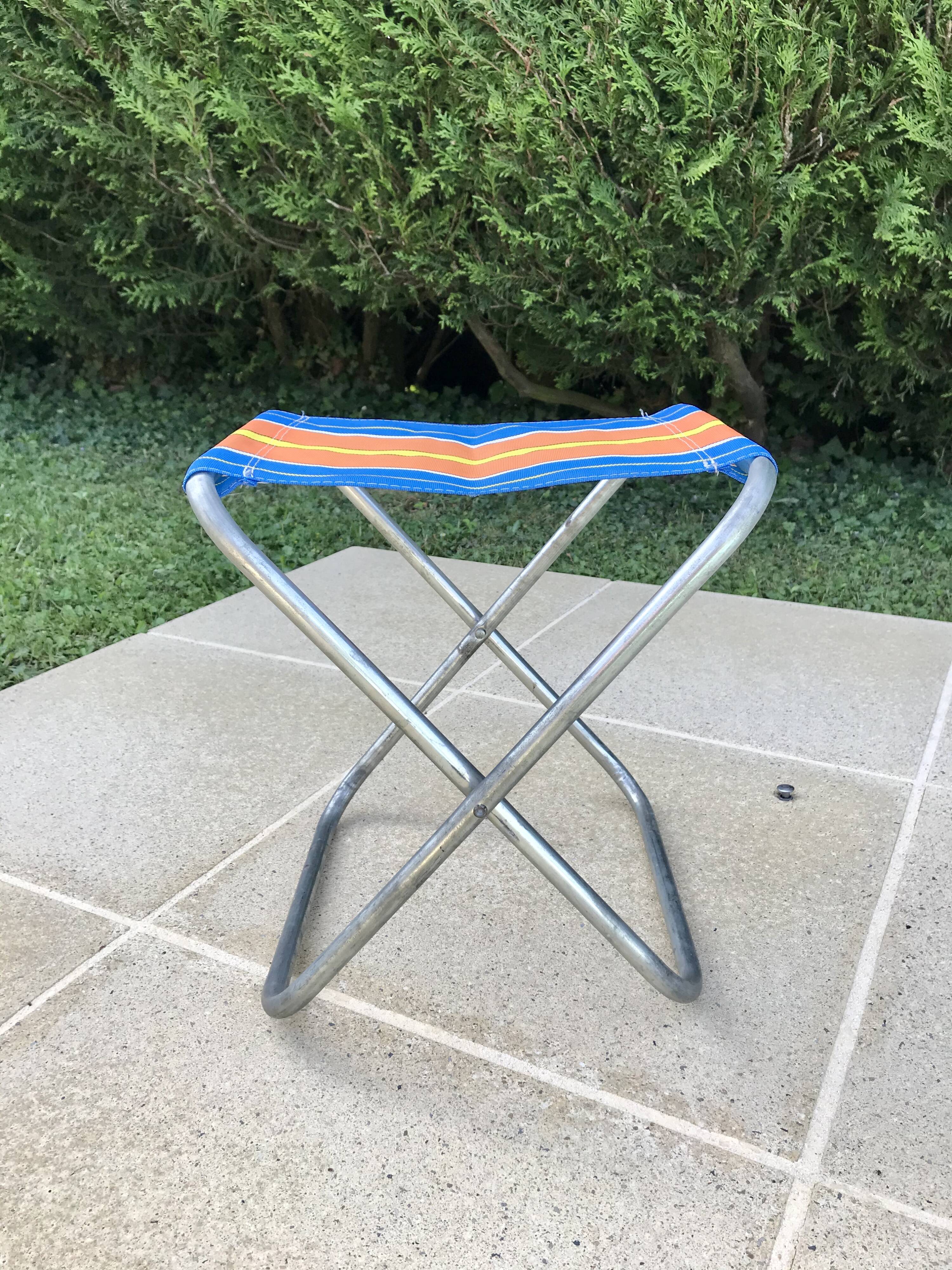 Colorful folding camping stool 70s