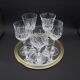 Mismatched set of 5 crystal shot glasses