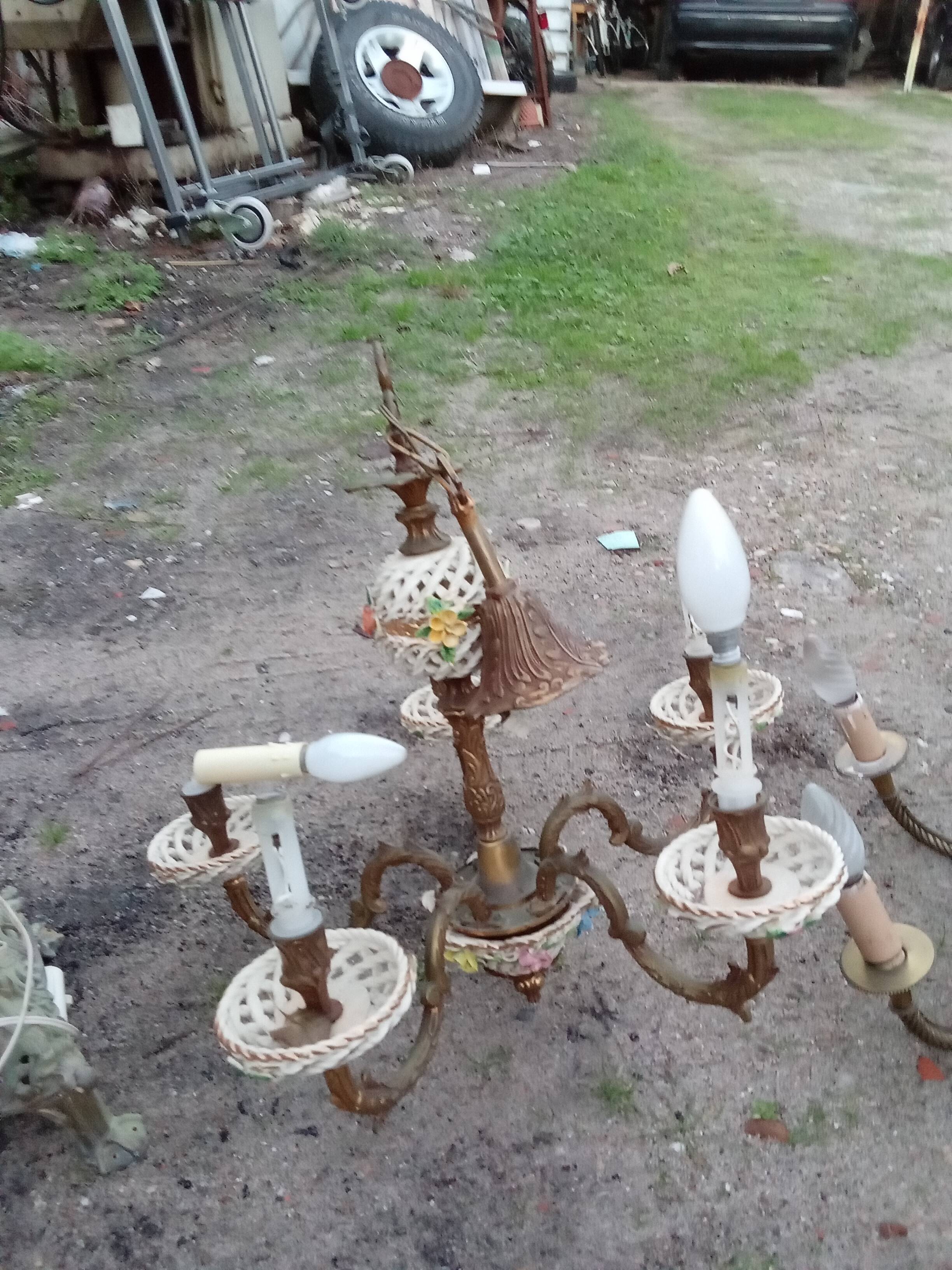 Open porcelain chandelier
