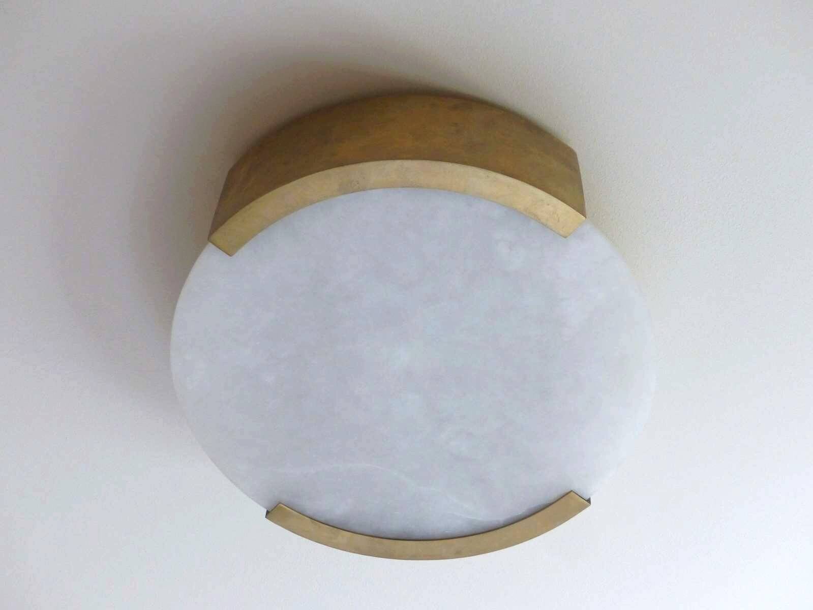 Large Melange ceiling light Brass & Natural Alabaster Kelly Wearstler
