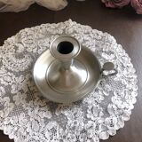 Pewter hand candle holder