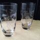 6 Verres à eau , orangeade ou bière en verre Décor gravé