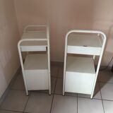 Pair of hospital bedside tables