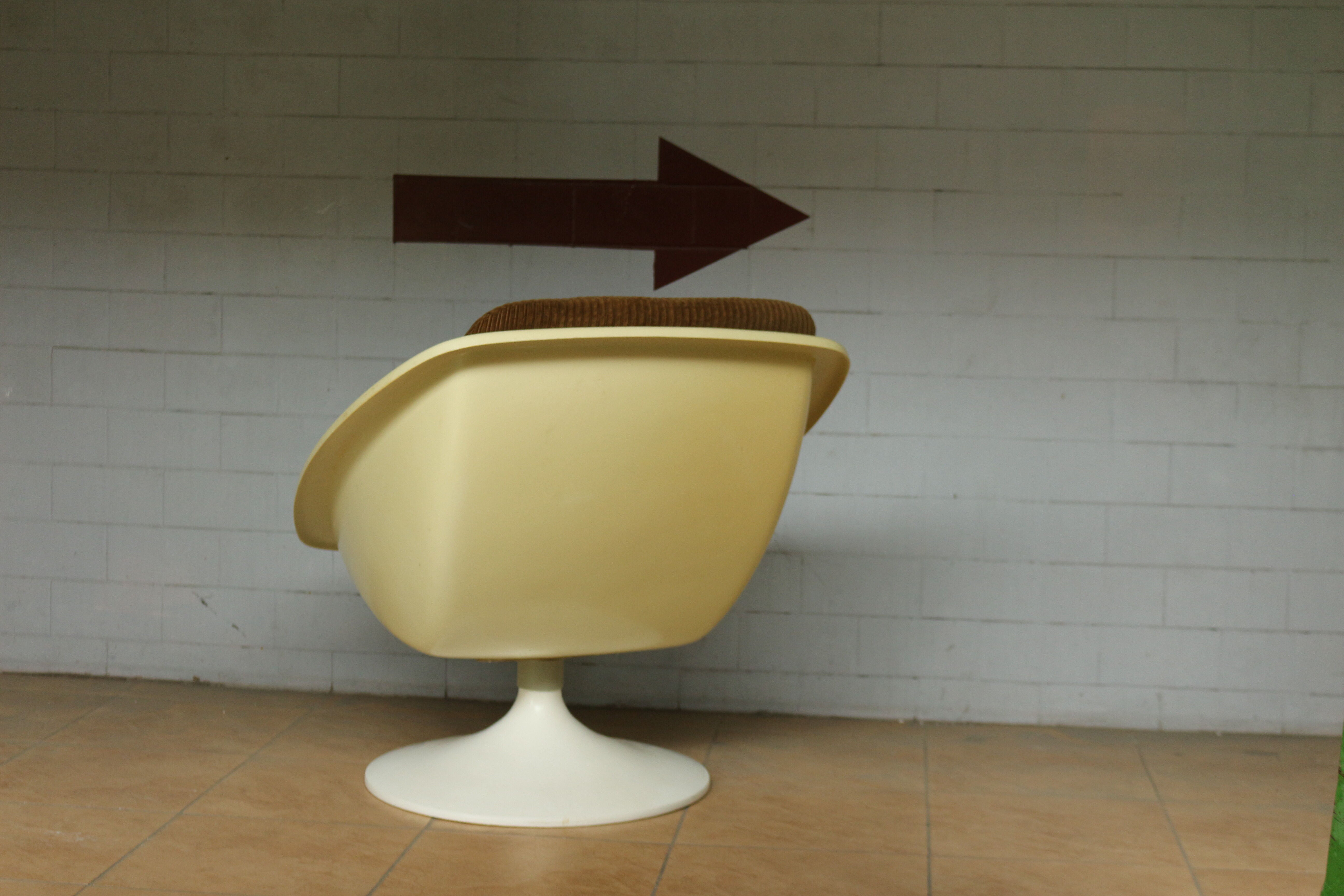 Space age plastic armchair