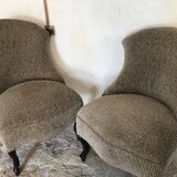 Pair of vintage chairs mid-century toad shape